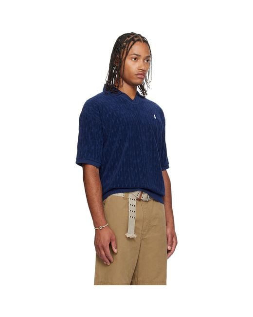 Polo Ralph Lauren Blue Cable Terry Polo for men