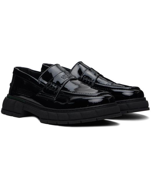 Viron Black Progres Loafers for men