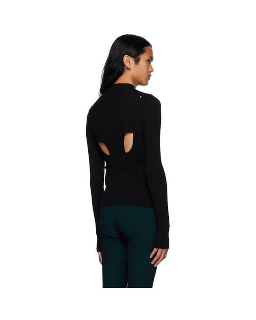 Dion Lee Black Interlink Turtleneck for men