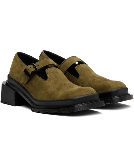 Dr. Martens Green Khaki Maybole Mary Jane Loafers