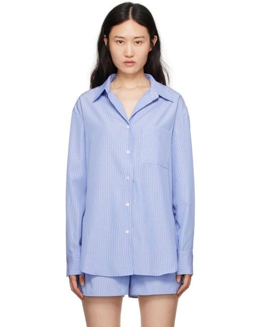 Frankie Shop Blue Lui Shirt