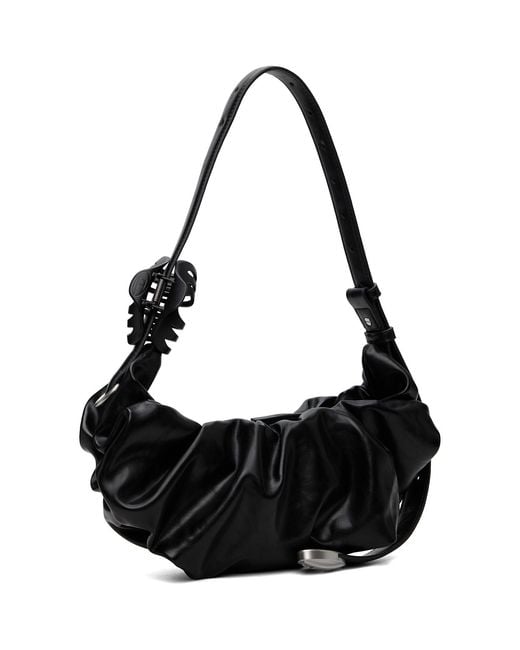 DIESEL Black Grab-D-Small Scrunched Bag
