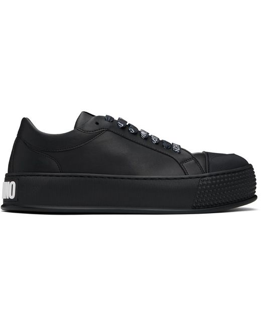 Moschino Black Bumps & Stripes Sneakers for men
