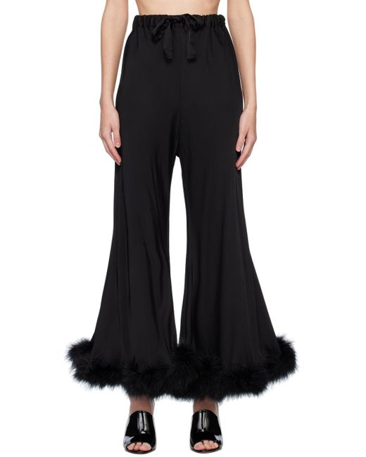Pantalon de pyjama boudoir noir Sleeper en coloris Black