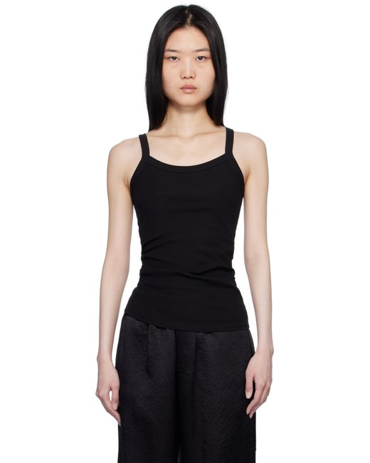 Filippa K ブラック ファインリブ キャミソール Black