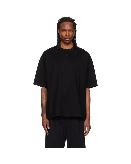 Wooyoungmi Black Oversized Cotton T-Shirt for men