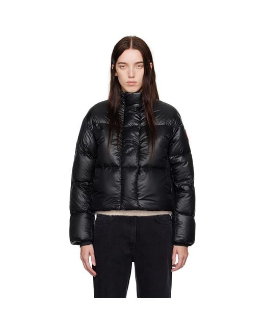 Canada Goose Black Cypress Cropped Puffer Down Jacket