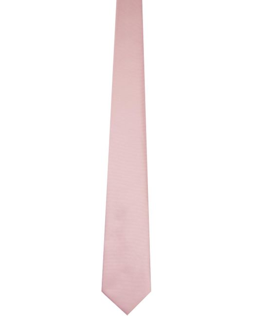 Tom Ford Black Pink Solid Twill Tie for men