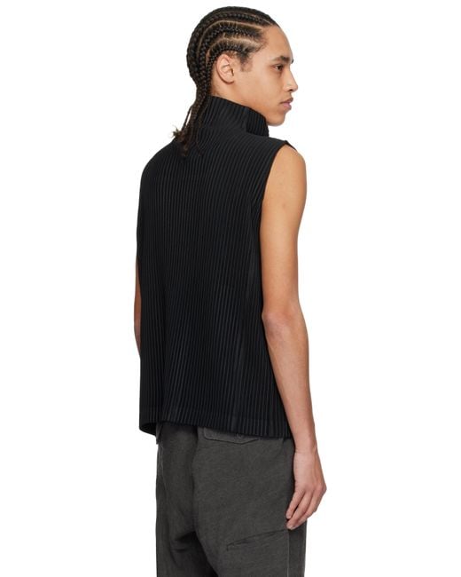 Homme Plissé Issey Miyake Black Monthly Color March Vest for men