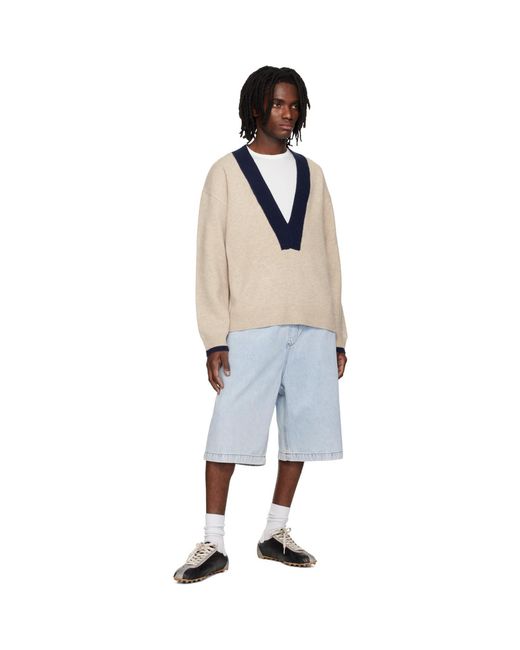 Entire studios Black Off- Echo Knit Sweater for men