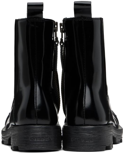 DIESEL Black D-Hammer Bt Zip D Boots for men