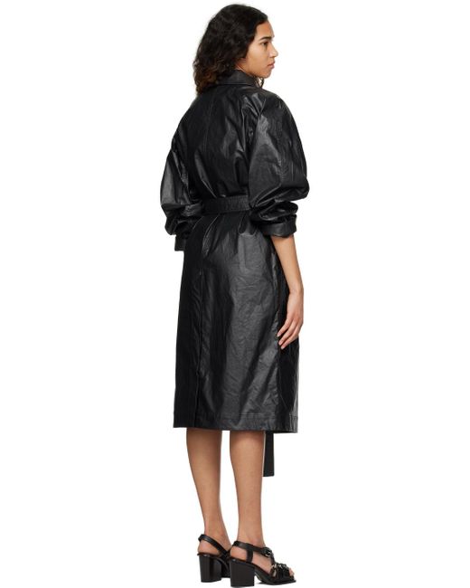 Lemaire Black Belted Rain Coat