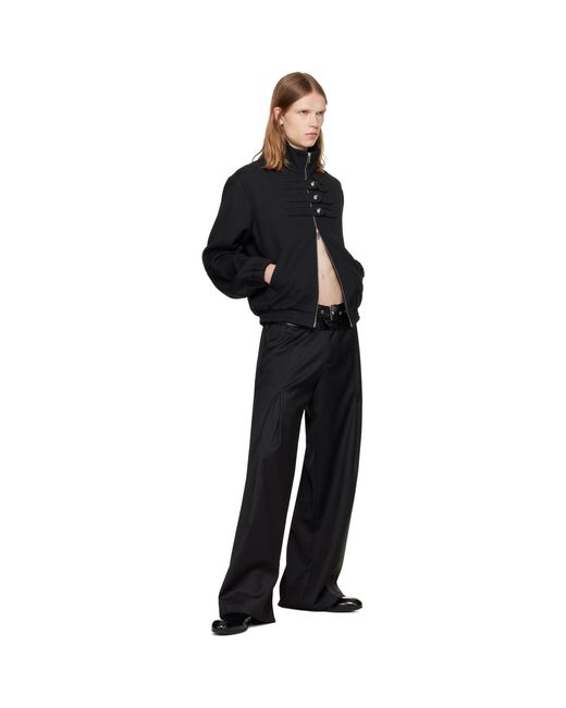 AV VATTEV Black Drummer High-Neck Jacket for men