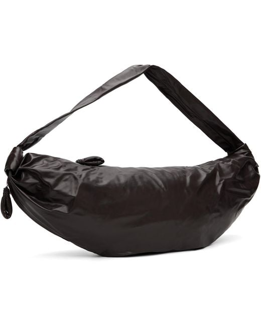 Lemaire Black Large Soft Croissant Bag
