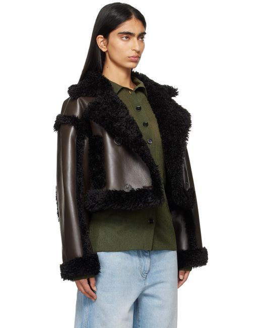 Stand Studio Black Kristy Faux-shearling Jacket