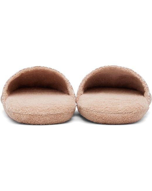 Versace Black Taupe 'I Heart Baroque' Slippers