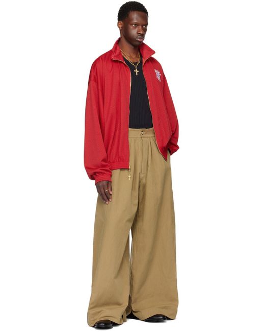 Willy Chavarria Natural Wide-Leg Trousers for men