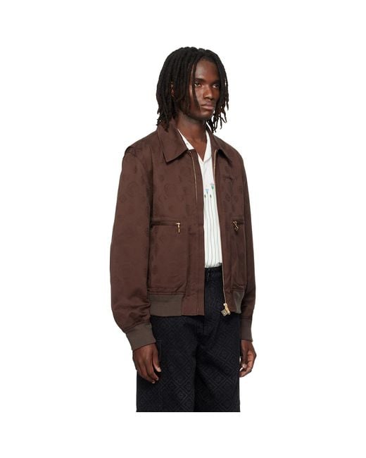 Casablanca Brown Monogram Blouson Jacket for men
