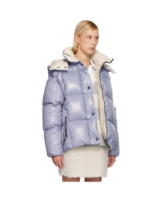 Moncler Blue Parana Hooded Short Down Jacket