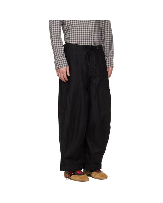 Needles Black H.D. Fatigue Trousers for men