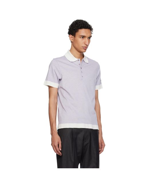 Paul Smith Purple Lyocell-Blend Contrast Trim Polo for men