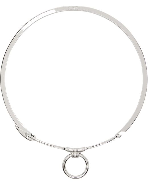 MM6 by Maison Martin Margiela Metallic Keychain Choker for men