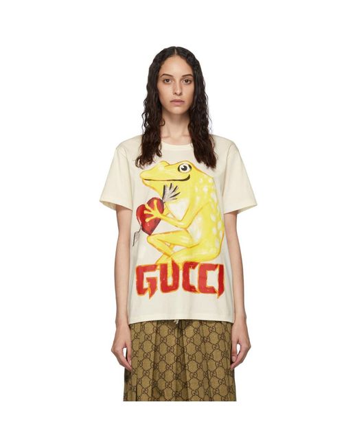 Gucci Cotton Off-white Frog Heart T 