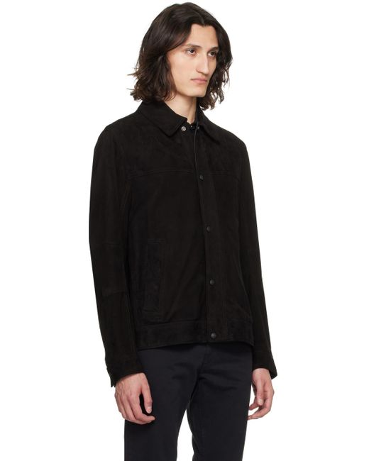 Boss Black Regular-Fit Leather Jacket for men