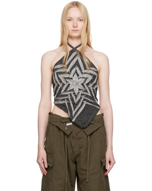 MASHA POPOVA Multicolor Star Bandana Denim Top