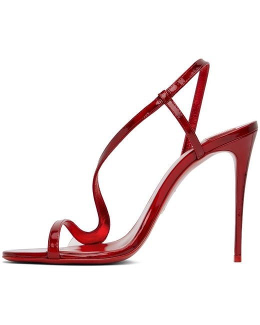 Christian Louboutin Red Rosalie Heeled Sandals