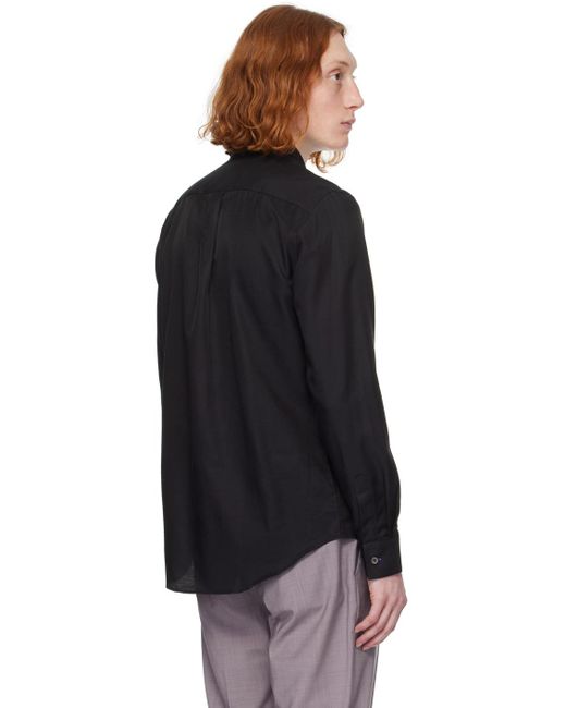 Paul Smith Black Embroidered Shirt for men
