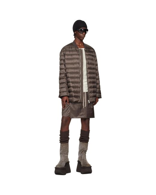 Rick Owens Brown Moncler + Kiltshorts for men