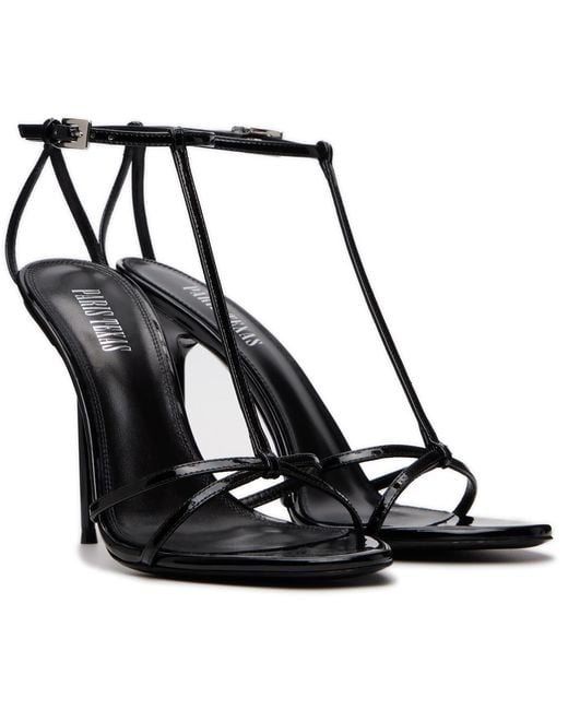 Paris Texas Black Lidia T-Strap 105 Heeled Sandals
