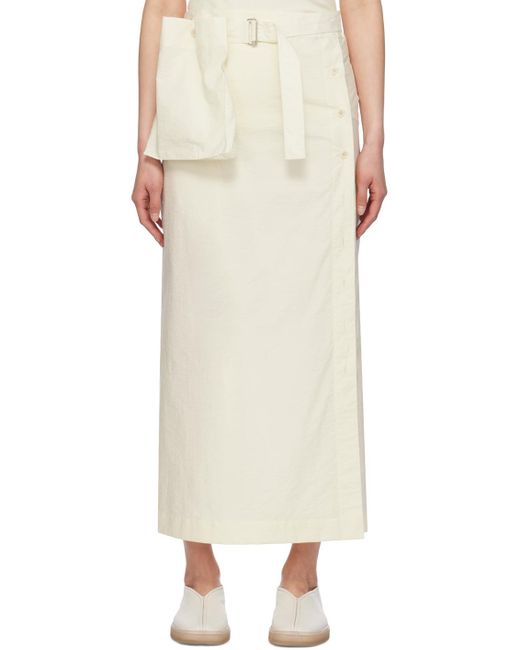 Lemaire Natural Wrap Midi Skirt