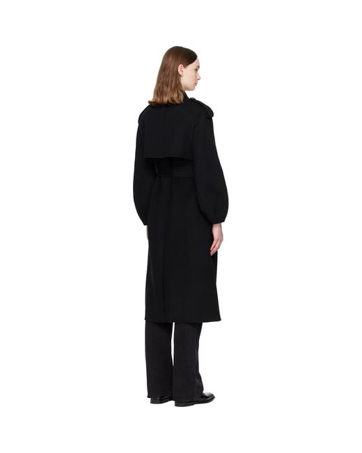 Mackage Black Ceyla Double-Face Wool Coat