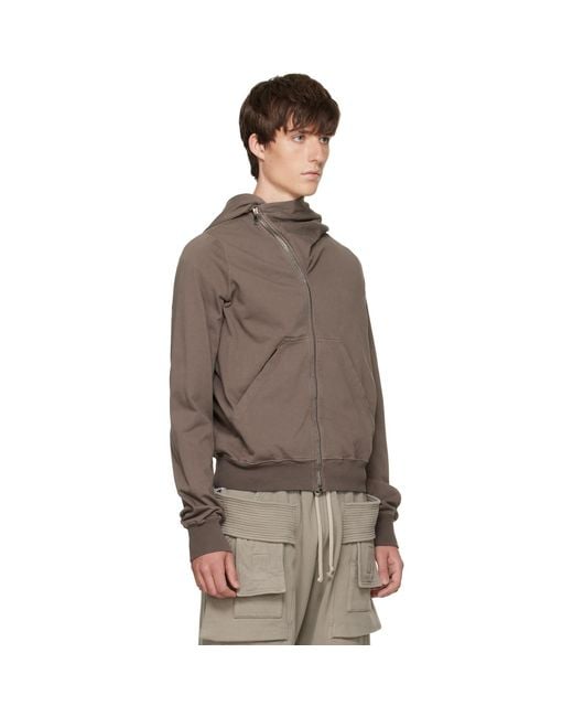 Rick Owens Brown Tower Mountain Hoodie for men