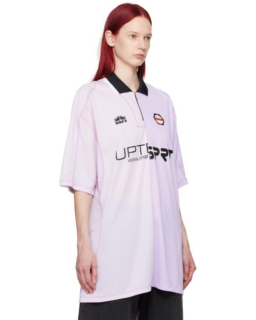 T-shirt de football contrasté mauve Martine Rose en coloris Purple