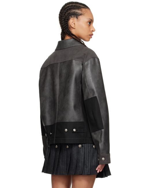 ANDERSSON BELL Carpenter Faux-Leather Jacket in Black | Lyst