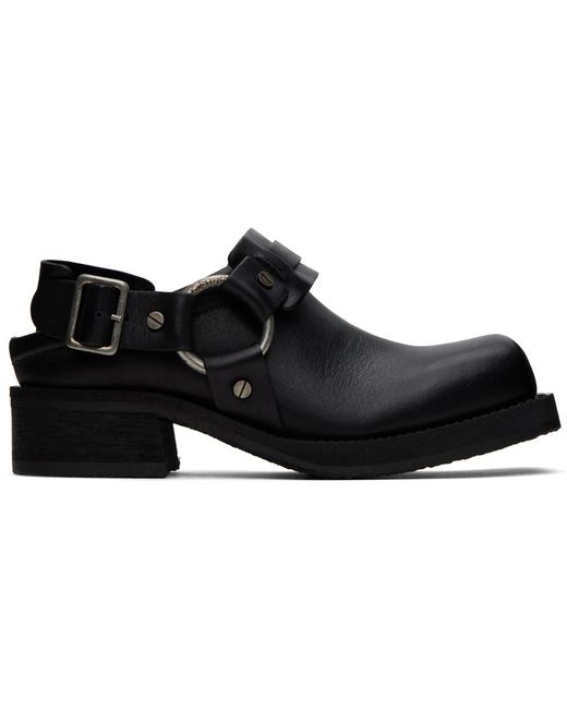 Acne Black Buckle Loafers