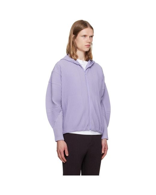 Homme Plissé Issey Miyake Purple Monthly Colors July Hoodie for men