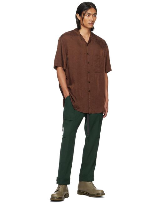 Song For The Mute Green Tabbed Cargo Pants for men