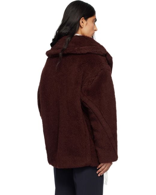 Max Mara Purple Burgundy Olga Coat