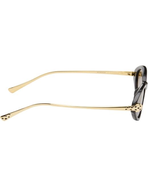 Cartier Black 'Panthère De Sunglasses