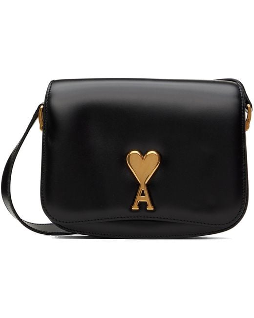 AMI Black Small Paris Paris Bag