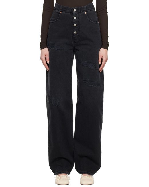 MM6 by Maison Martin Margiela Black Distressed Jeans