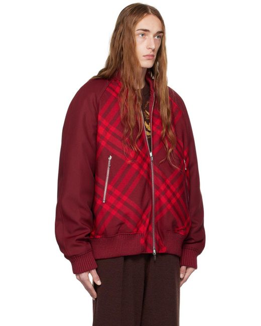 Red burberry deals jacket mens
