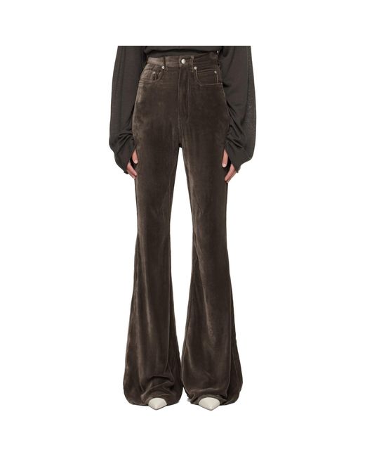 Rick Owens Black Concordians Bolan Bootcut Trousers