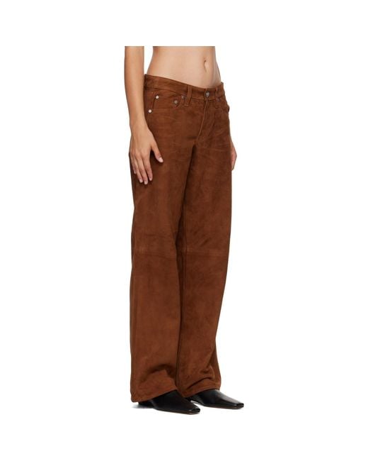 Rag & Bone Brown Cam Suede Pants