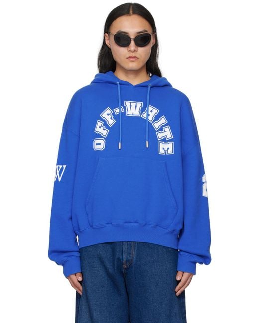 メンズ Off-White c/o Virgil Abloh Off- ブルー Football Over フーディ Blue