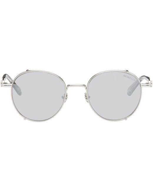 Moncler Black Silver & White Owlet Sunglasses for men